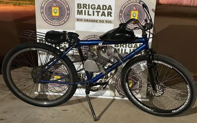 Brigada Militar apreende adolescente com bicicleta motorizada