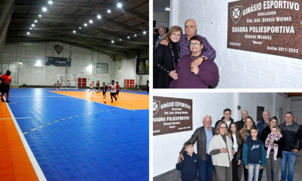E.C. São Lourenço inaugurou nova quadra poliesportiva com piso modular