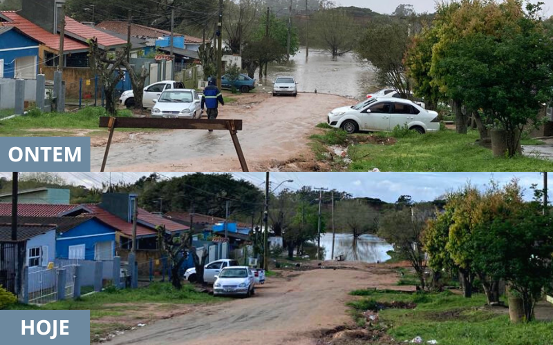 ATUALIZAÇÃO: DC informa 33 desalojados; nível do Arroio voltando aos poucos à normalidade