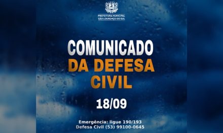INSTABILIDADE: Defesa Civil emite comunicado com risco de temporais e alagamentos