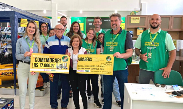 QUERO PRÊMIO: Dona Clara Maria Corvelo Beil ganhou R$ 17 mil na promoção das Lojas Quero-Quero